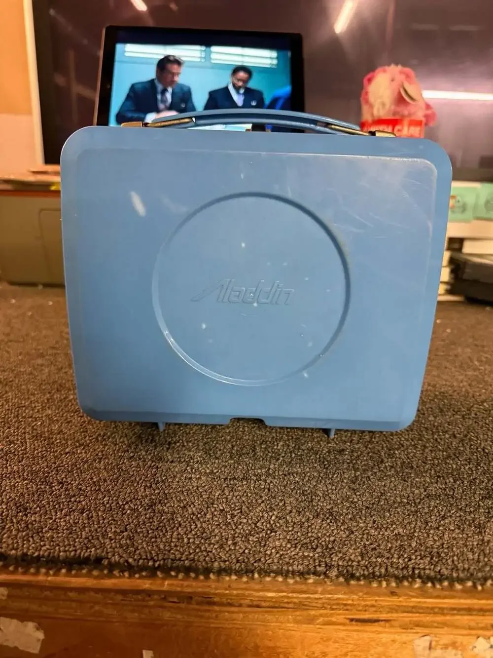 Aladdin Care Bears Blue Plastic Lunch Box